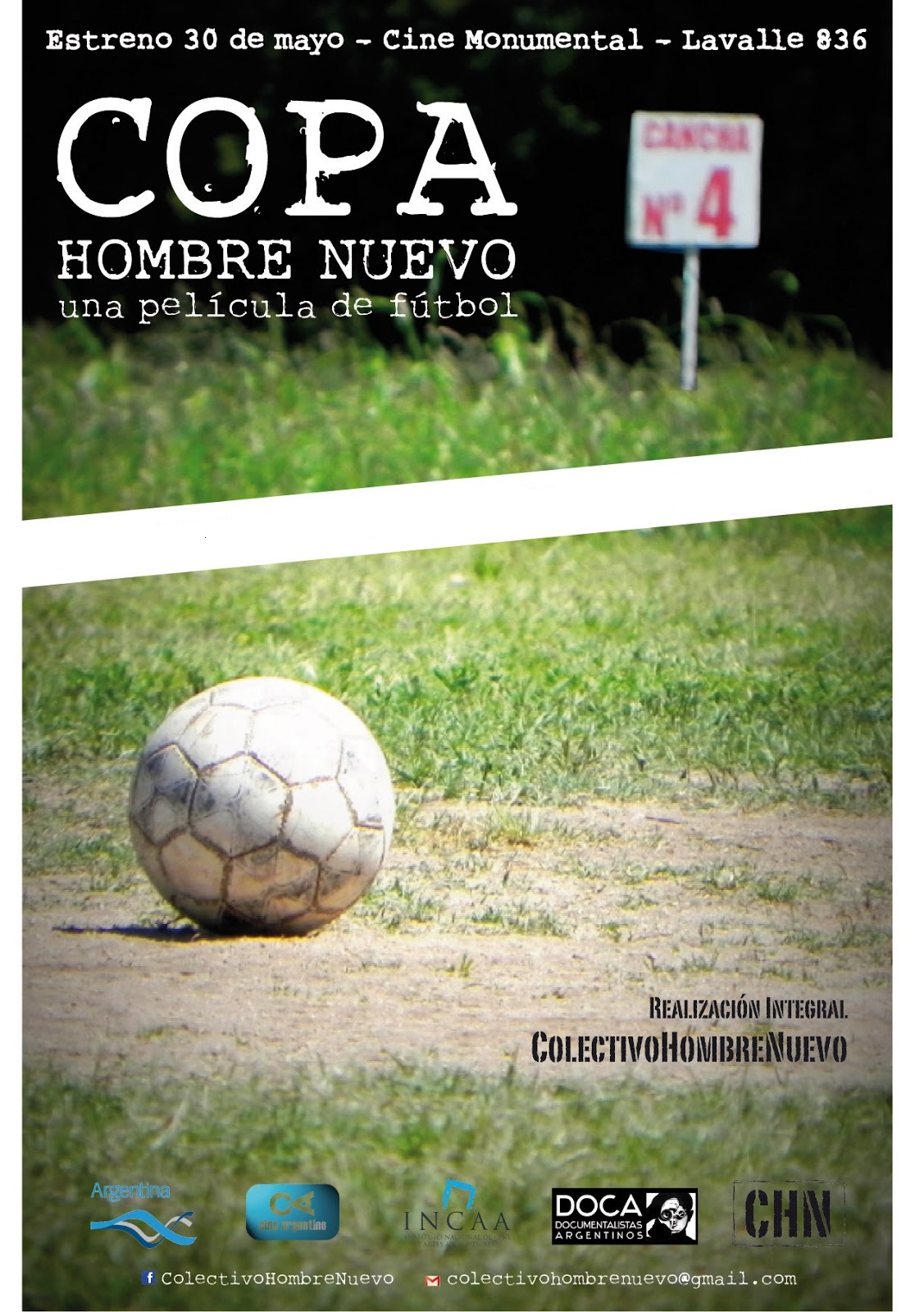 afiche de COPA HOMBRE NUEVO: UNA PELÍCULA DE FÚTBOL