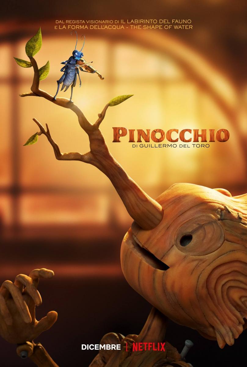 afiche de PINOCHO DE GUILLERMO DEL TORO