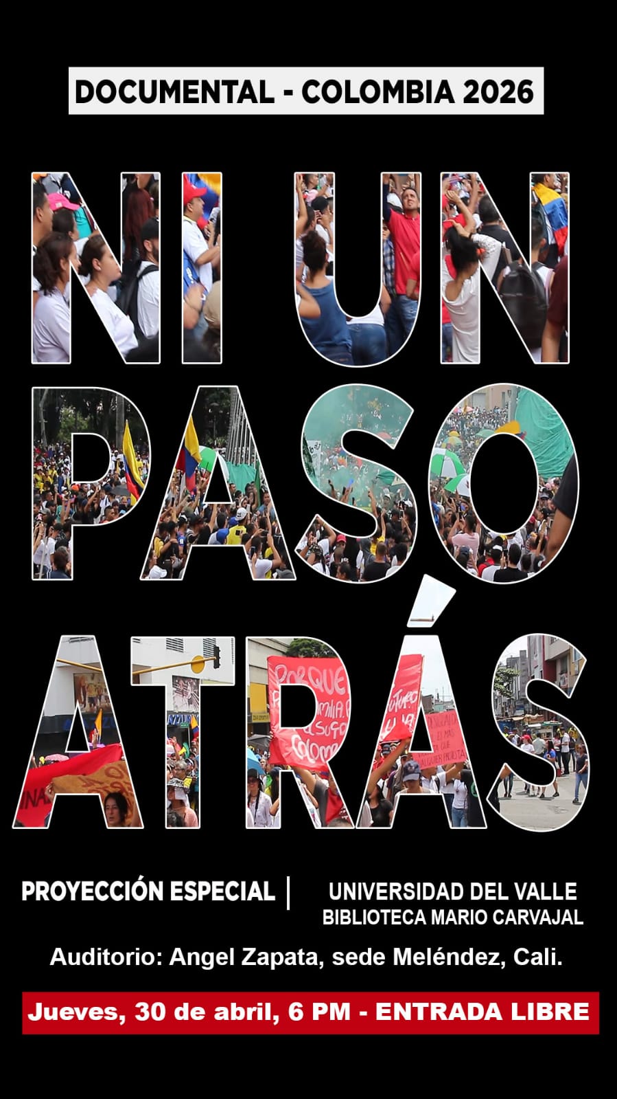 afiche de NI UN PASO ATRÁS